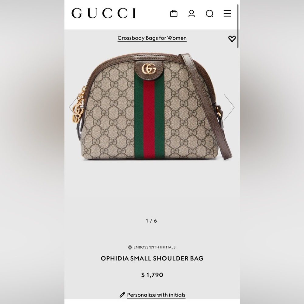 Gucci Ophidia GG leather crossbody bag